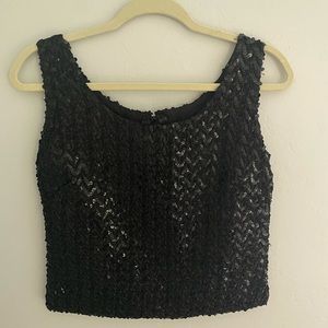 Vintage Sequin Crop Top